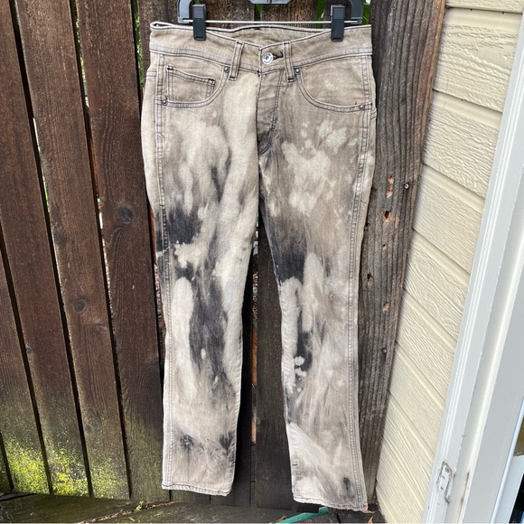 Volcom Stone Boardwear Vintage Tie Dye Acid Wash Jeans In Brown Sz 30 - Picture 2 of 15